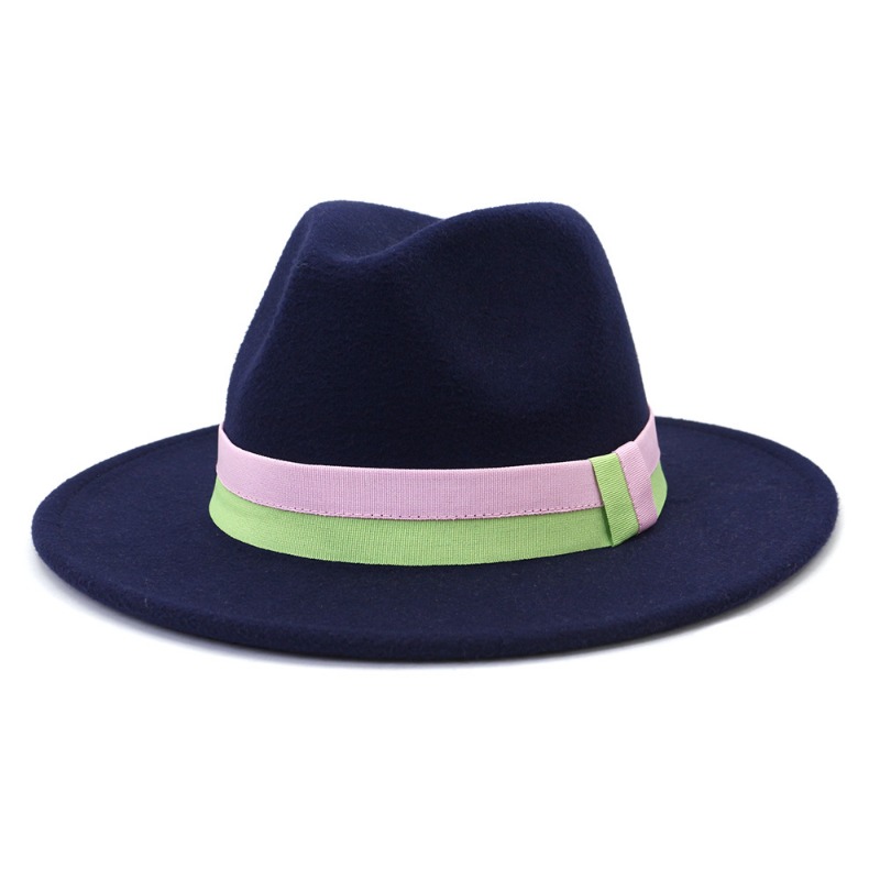 Fedora Hat Wool - Unisex Sonbahar Kış Yeni Geniş Kenarlı