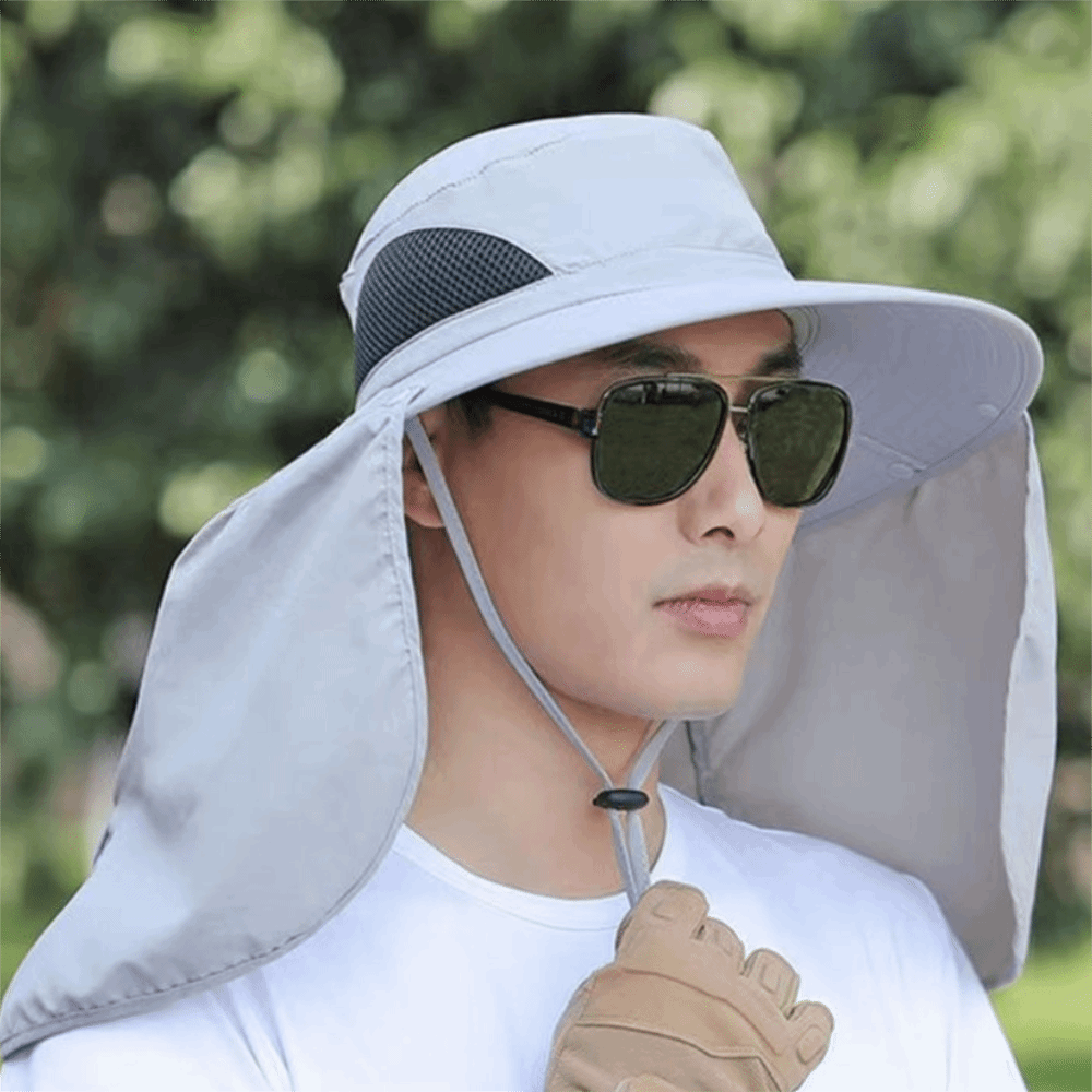 Visor Sun Hat - Günlük Kullanım Erkek Güneş Şapkası Boyun