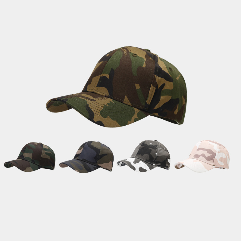 Dad Hat Cotton - Ormanlık kamuflaj beyzbol şapkası ayarlanabilir pamuk