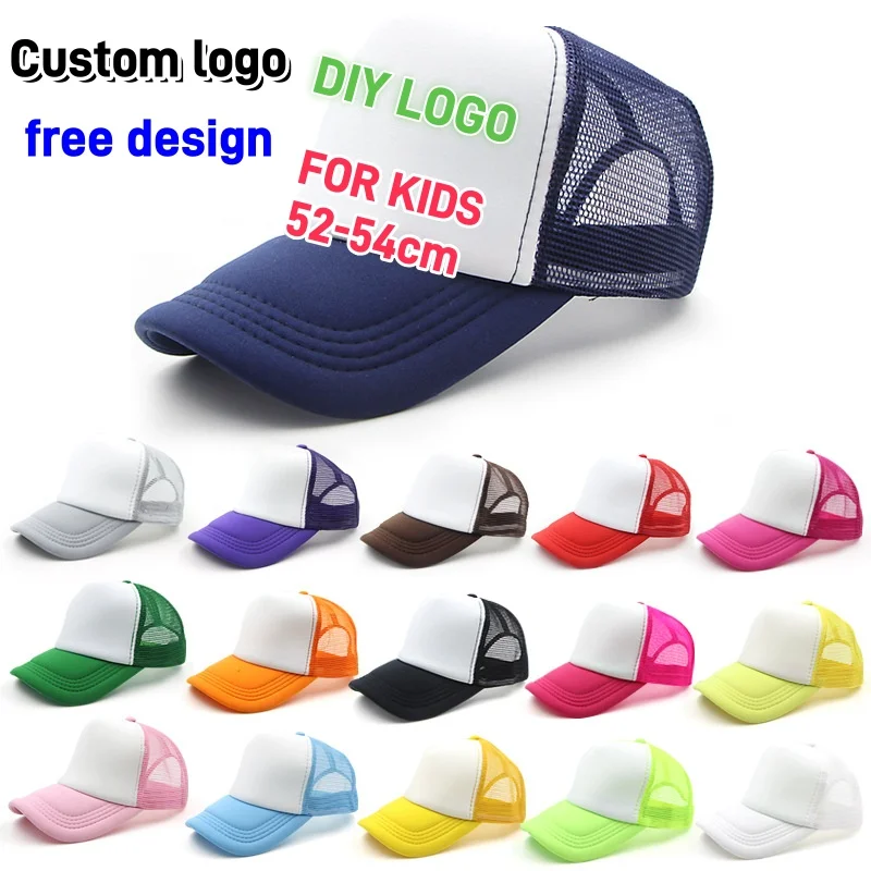 Visor Sun Hat - Çocuklar ayarlanabilir örgü kamyon şoförü şapkası