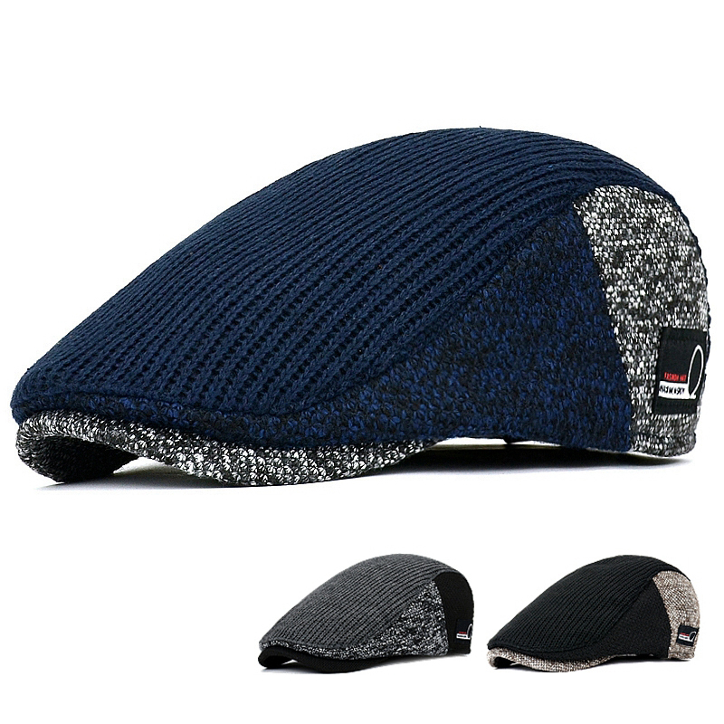Dad Hat Cotton - Erkekler Newsboy şapkalar kalın sonbahar kış
