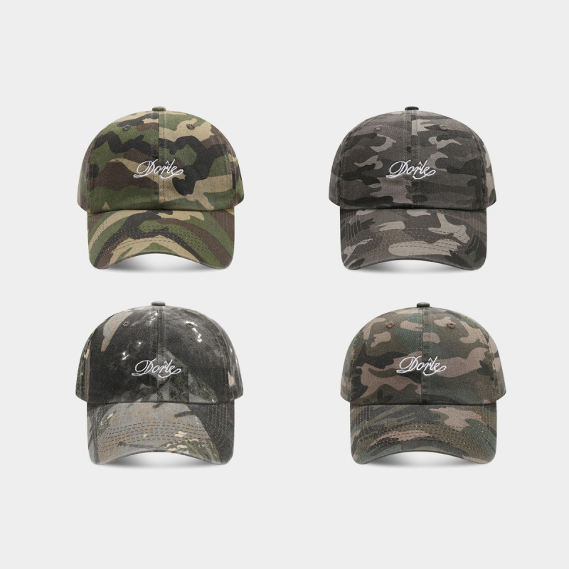 Dad Hat Cotton - Nakışlı Harfli Kamuflaj Beyzbol Şapkası, Ayarlanabilir