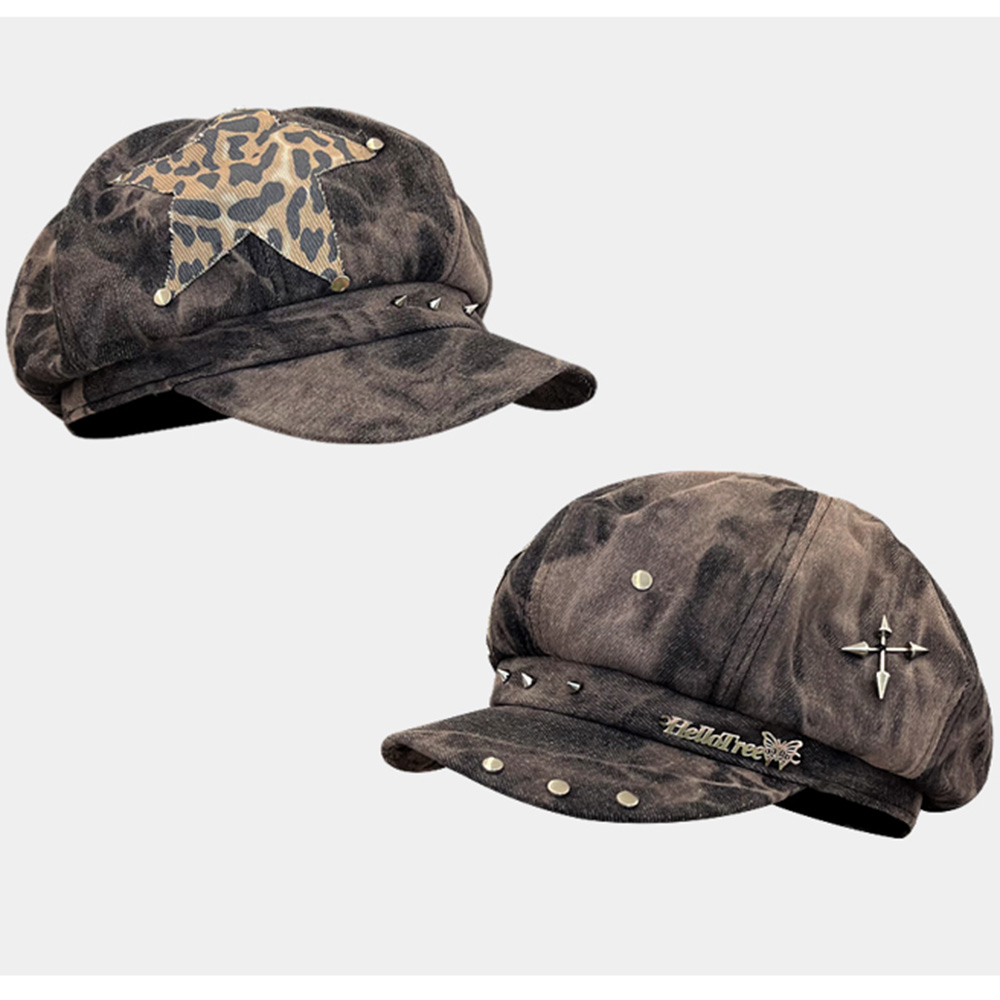 Dad Hat Cotton - Y2K Kişiselleştirilmiş Yıldız Etiket Perçin Tasarım