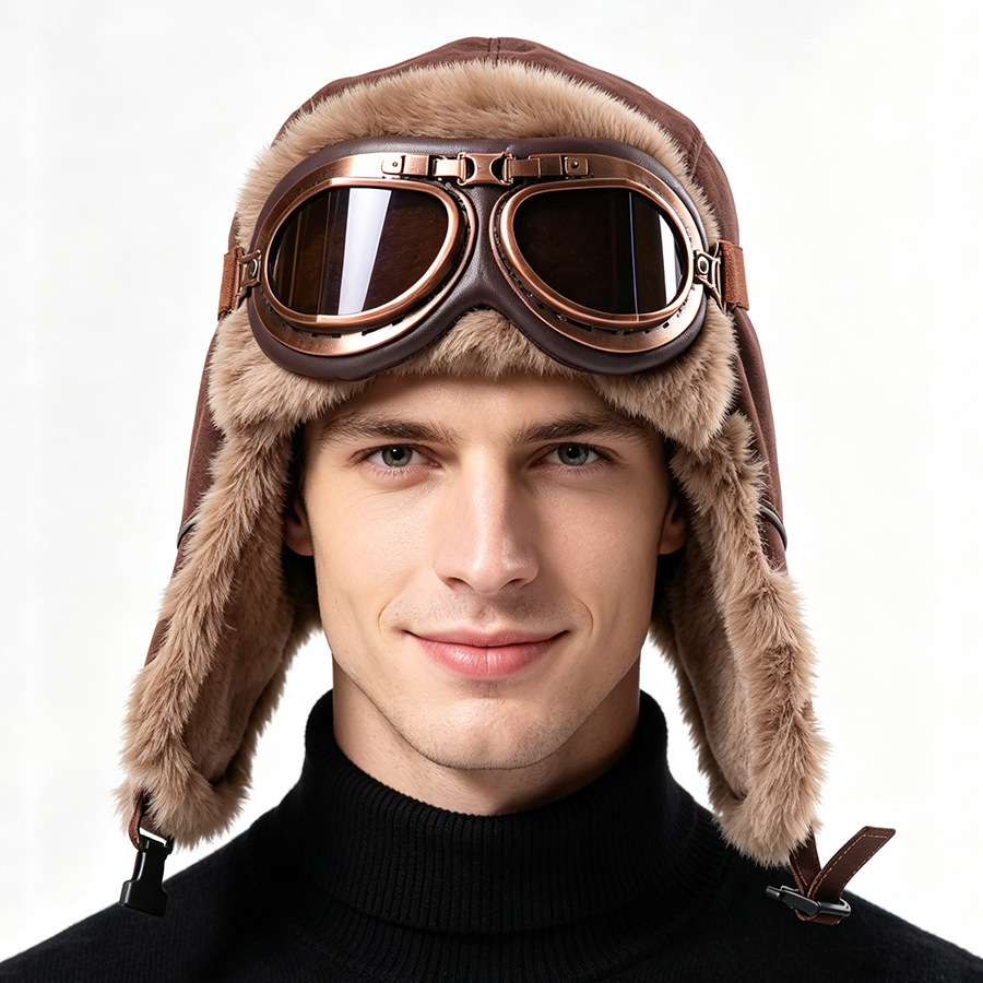 Vintage Pilot Şapkası, Gözlükl - Winter Trapper Hat incelemesi ve fiyatı